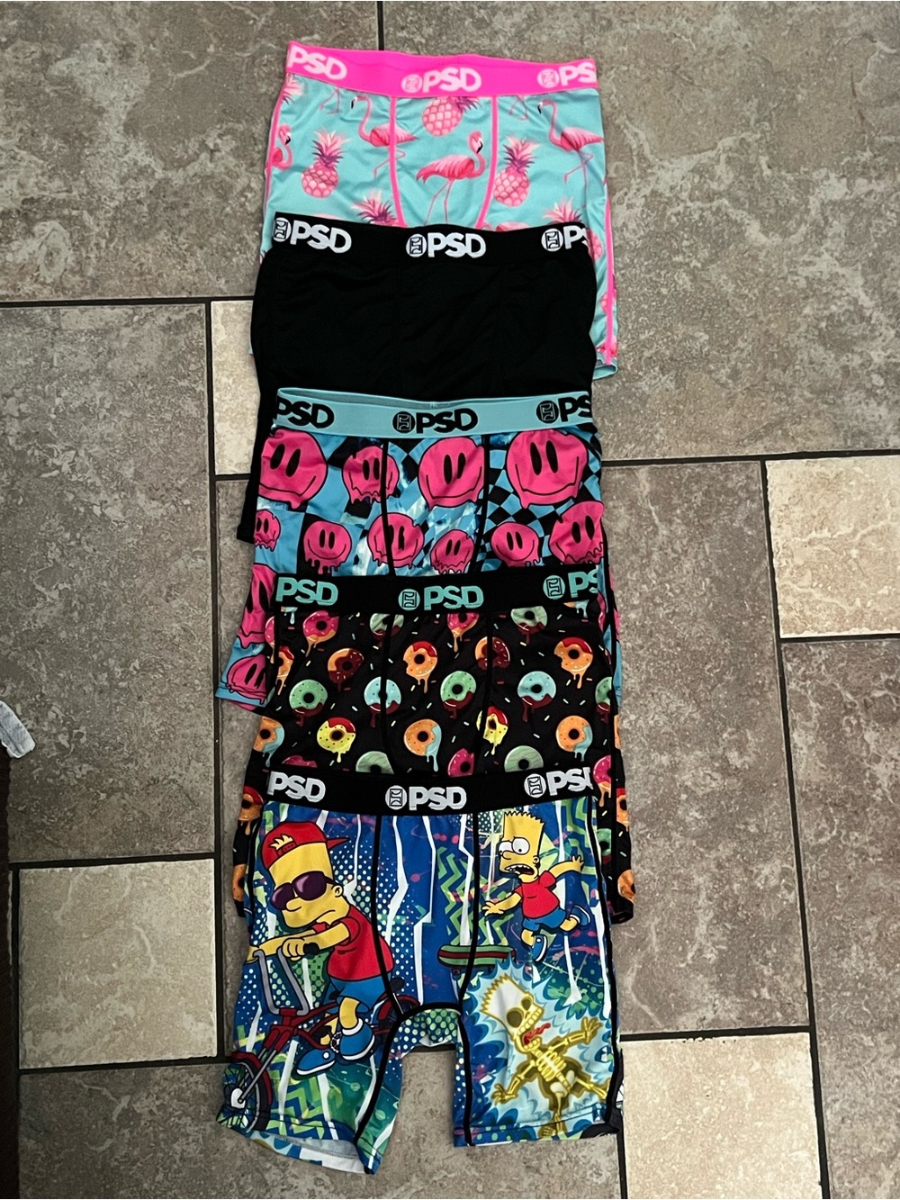 18 pairs of boys PSD size large boxer briefs. Excellent condition.